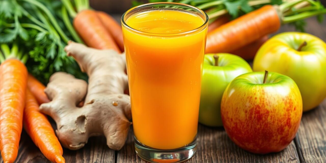 Healthy Carrot Ginger Apple Juice Recipe