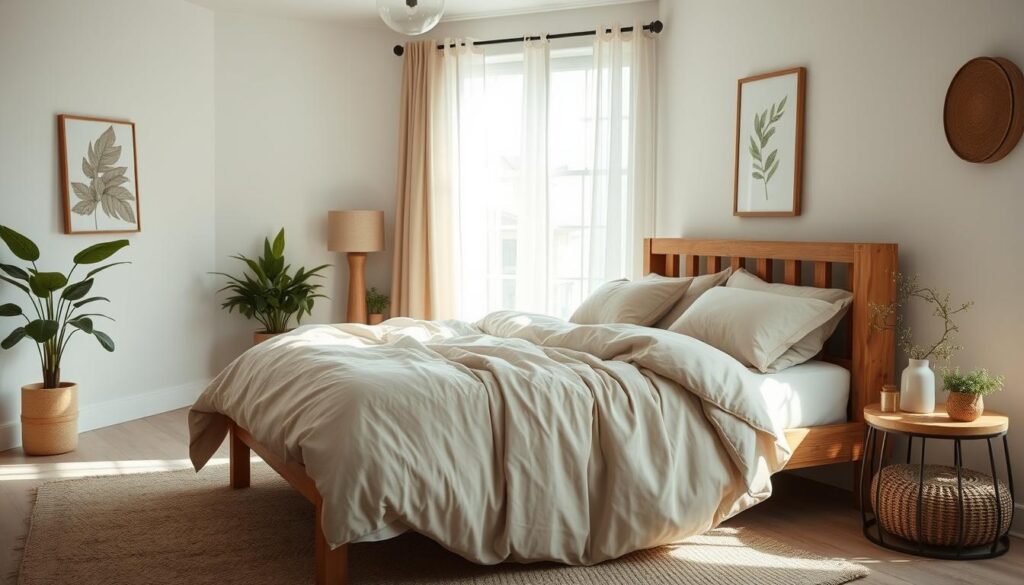 Linen bedding