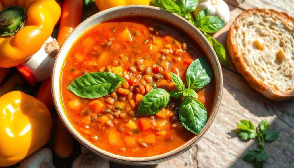 Mediterranean Lentil and Tomato Soup