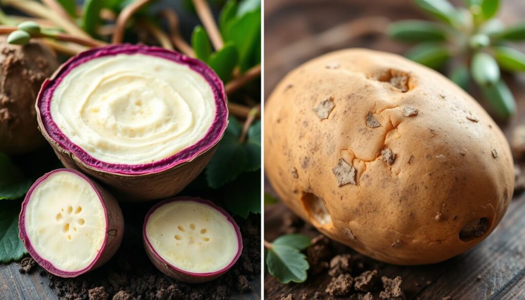 Taro root vs potato