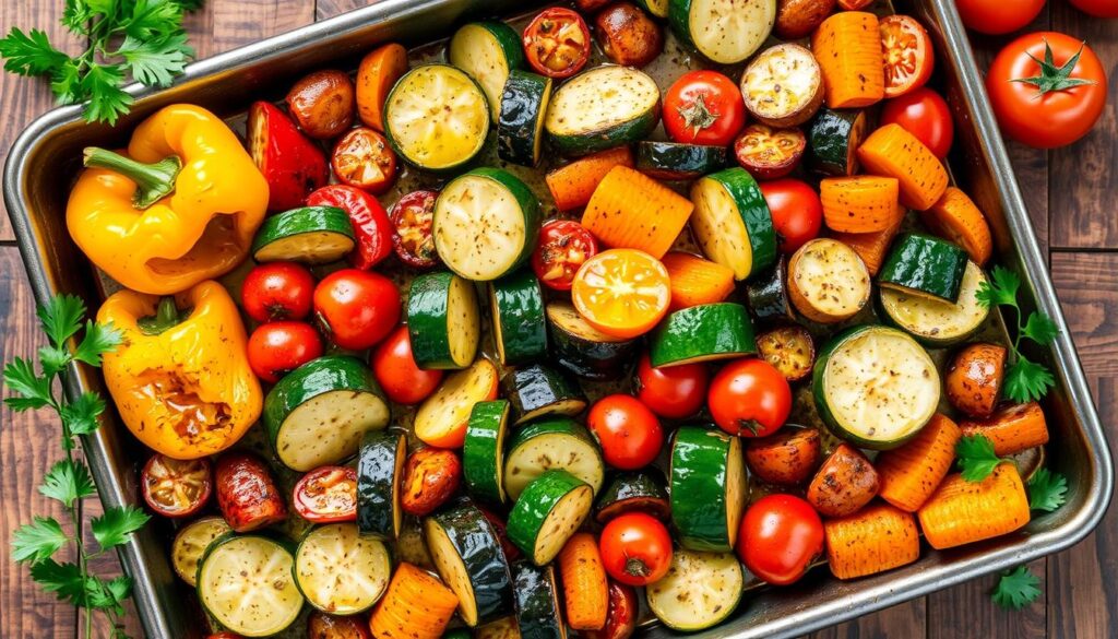 sheet pan vegan dinner